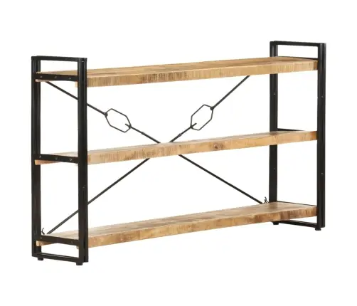 Grāmatu Plaukts, 3 Līmeņi, 140X30X80 Cm, Mango Masīvkoks Vidaxl