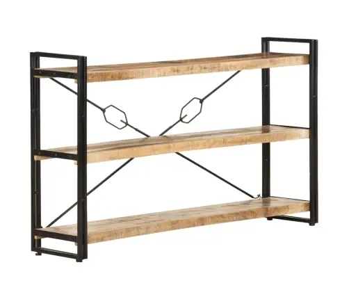 Grāmatu Plaukts, 3 Līmeņi, 140X30X80 Cm, Mango Masīvkoks Vidaxl