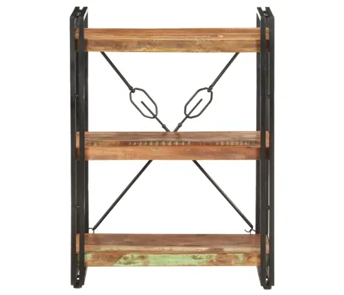 Grāmatu Plaukts, 3 Līmeņi, 60X30X80 Cm, Pārstrādāts Masīvkoks Vidaxl