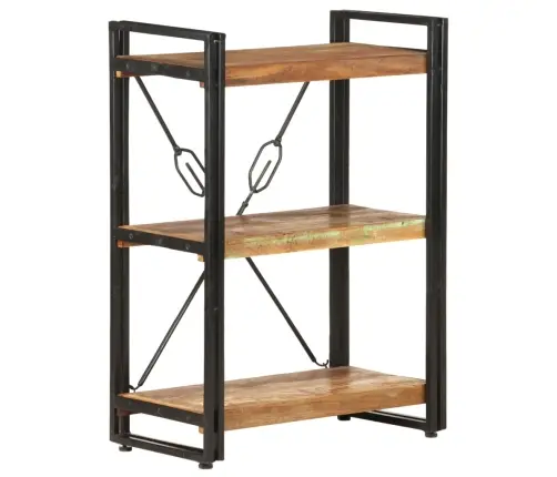 Grāmatu Plaukts, 3 Līmeņi, 60X30X80 Cm, Pārstrādāts Masīvkoks Vidaxl