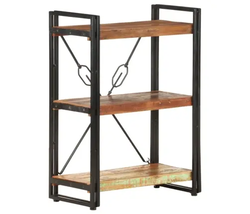 Grāmatu Plaukts, 3 Līmeņi, 60X30X80 Cm, Pārstrādāts Masīvkoks Vidaxl