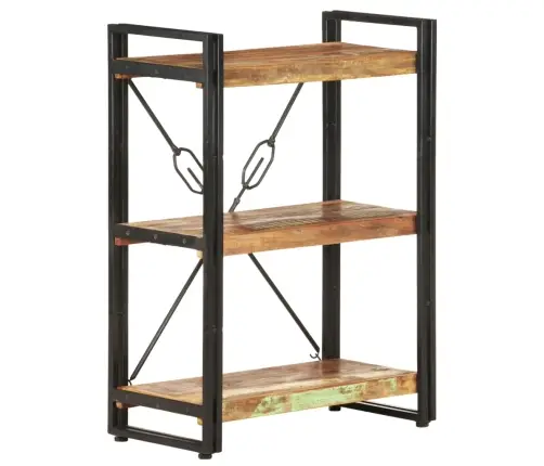 Grāmatu Plaukts, 3 Līmeņi, 60X30X80 Cm, Pārstrādāts Masīvkoks Vidaxl