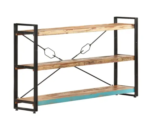 Grāmatu Plaukts, 3 Līmeņi, 140X30X80 Cm, Pārstrādāts Masīvkoks Vidaxl