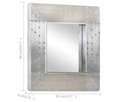 Lennuki Stiilis Peegel, 50 X 50 cm Metall