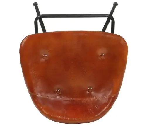 Bāra Krēsli, 2 Gab., Brūna Dabīgā Āda Vidaxl