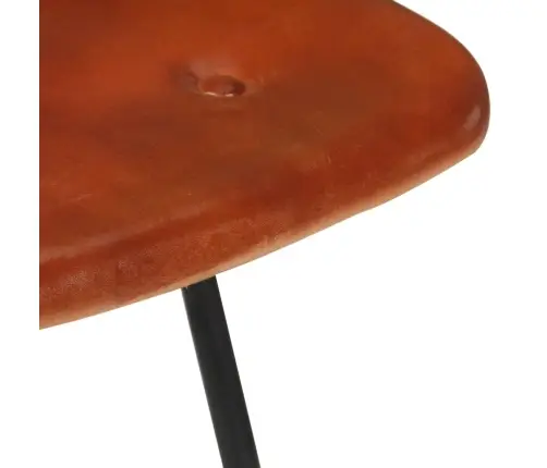 Bāra Krēsli, 4 Gab., Brūna Dabīgā Āda Vidaxl