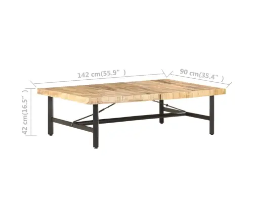 Kohvilaud, 142X90X42 cm Mangopuit