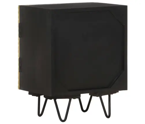 Naktsskapītis Ar Misiņa Durvīm, 40X30X50 Cm, Mango Masīvkoks Vidaxl