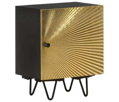 Naktsskapītis Ar Misiņa Durvīm, 40X30X50 Cm, Mango Masīvkoks Vidaxl