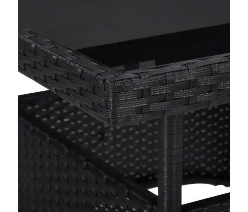 Valgomojo Komplektas, 3 Dalių, Juodas, Poliratanas Ir Akacija