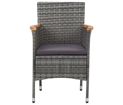 5-Daļīgs Dārza Mēbeļu Komplekts, Pe Rotangpalma, Akācijas Koks Vidaxl