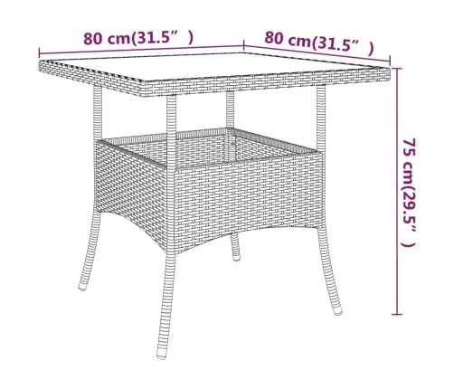 5-Daļīgs Dārza Mēbeļu Komplekts, Pe Rotangpalma, Brūns Vidaxl