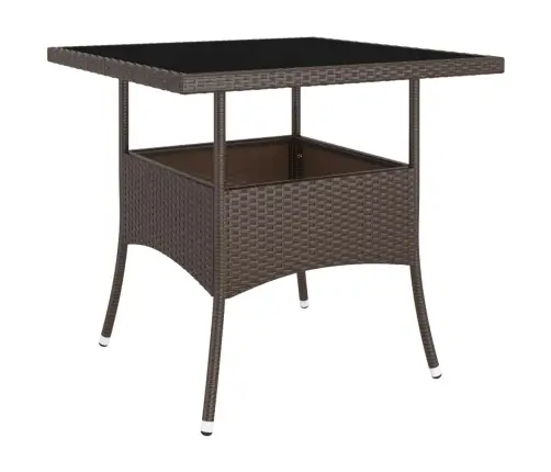 5-Daļīgs Dārza Mēbeļu Komplekts, Pe Rotangpalma, Brūns Vidaxl