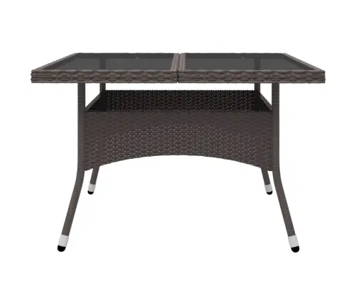 9-Daļīgs Dārza Mēbeļu Komplekts, Brūna Pe Rotangpalma, Stikls  Vidaxl