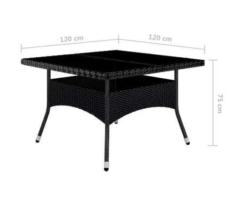 9-Daļīgs Dārza Mēbeļu Komplekts, Pe Rotangpalma, Akācijas Koks  Vidaxl