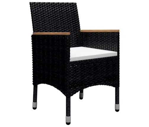 9-Daļīgs Dārza Mēbeļu Komplekts, Pe Rotangpalma, Akācijas Koks  Vidaxl