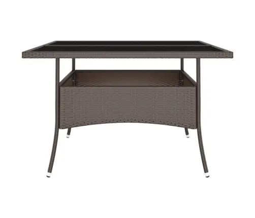 9-Osaline Aiamööblikomplekt, Polürotang, Pruun