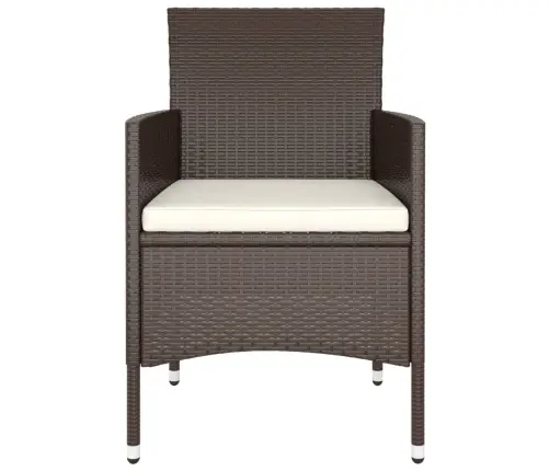 9-Osaline Aiamööblikomplekt, Polürotang, Pruun