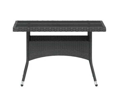 Sodo Valgomojo Komplektas, 5 Dalių, Juodas, Poliratanas/Stiklas