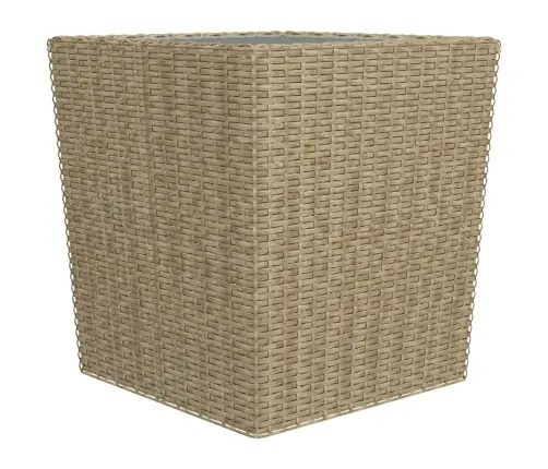 3-Daļīgs Bistro Mēbeļu Komplekts, Pe Rotangpalma, Rūdīts Stikls Vidaxl