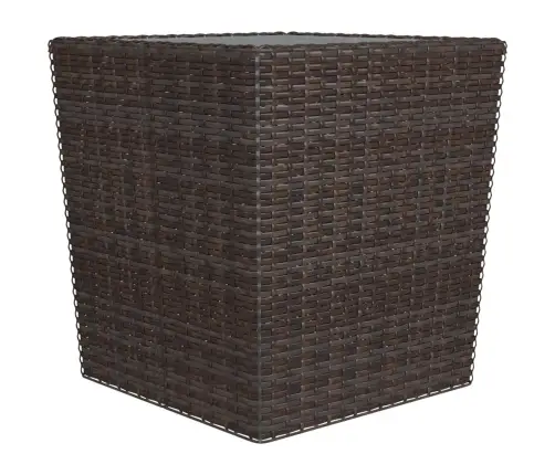 3-Osaline Bistrookomplekt, Polürotang, Karastatud Klaas, Pruun