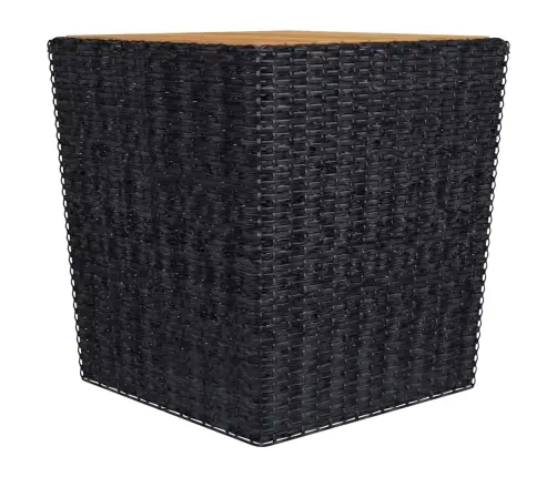 3-Daļīgs Bistro Mēbeļu Komplekts, Melna Pe Rotangpalma, Akācija Vidaxl