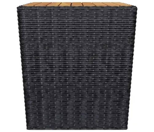 3-Daļīgs Bistro Mēbeļu Komplekts, Melna Pe Rotangpalma, Akācija Vidaxl