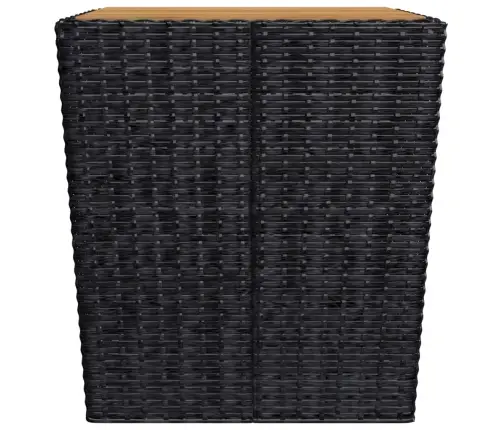 3-Daļīgs Bistro Mēbeļu Komplekts, Melna Pe Rotangpalma, Akācija Vidaxl