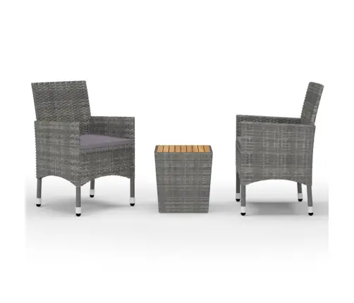 3-Daļīgs Bistro Mēbeļu Komplekts, Pe Rotangpalma, Akācijas Koks Vidaxl 3-Daļīgs Bistro Mēbeļu Komplekts, Pe Rotangpalma, Akācijas Koks Vidaxl