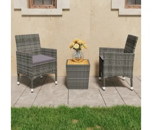 3-Daļīgs Bistro Mēbeļu Komplekts, Pe Rotangpalma, Akācijas Koks Vidaxl 3-Daļīgs Bistro Mēbeļu Komplekts, Pe Rotangpalma, Akācijas Koks Vidaxl