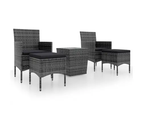 5-Osaline Aia Bistrookomplekt Polürotang, Karastatud Klaas Hall