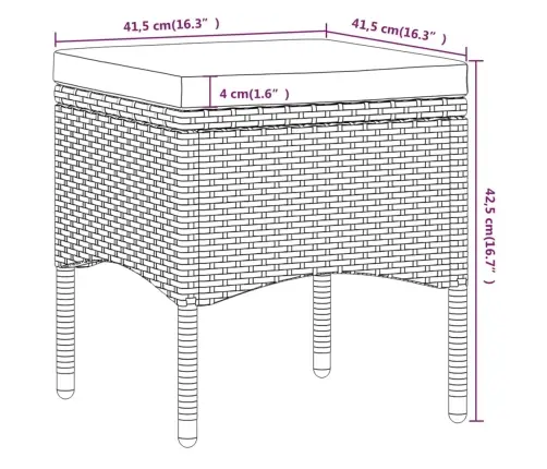 5-Osaline Aia Bistrookomplekt Polürotang, Karastatud Klaas Hall