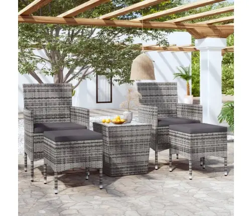 5-Osaline Aia Bistrookomplekt Polürotang, Karastatud Klaas Hall