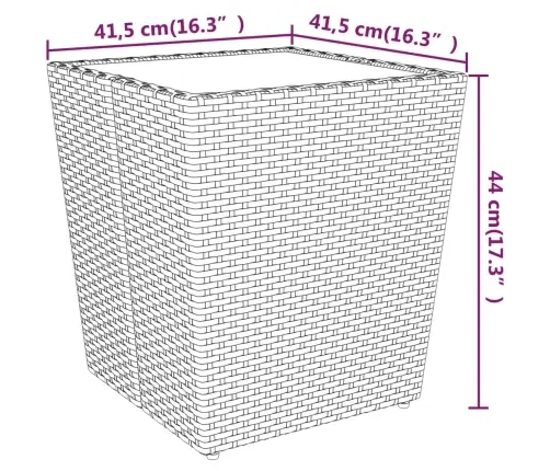 5-Daļīgs Bistro Mēbeļu Komplekts, Pe Rotangpalma, Rūdīts Stikls Vidaxl