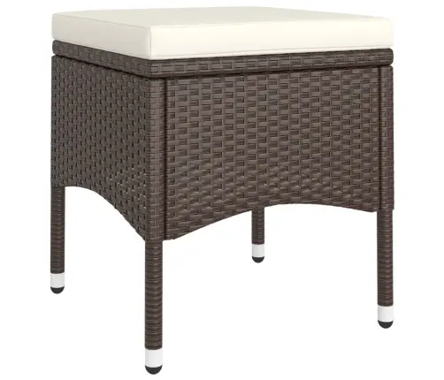 5-Daļīgs Bistro Mēbeļu Komplekts, Pe Rotangpalma, Rūdīts Stikls Vidaxl