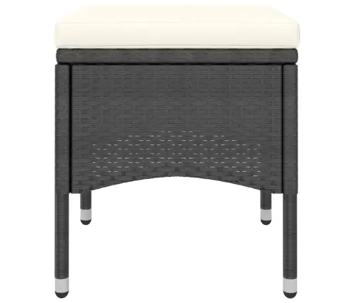 5-Osaline Aia Bistrookomplekt, Polürotang Ja Akaatsiapuit, Must