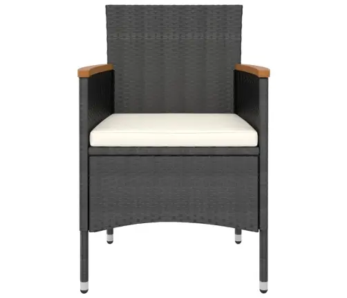 5-Daļīgs Bistro Mēbeļu Komplekts, Pe Rotangpalma, Rūdīts Stikls Vidaxl