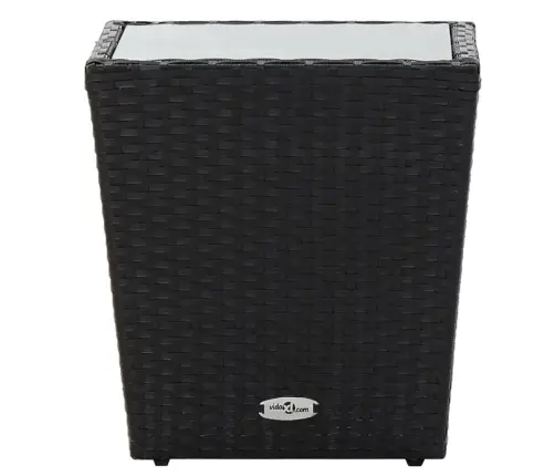 5-Daļīgs Bistro Mēbeļu Komplekts, Pe Rotangpalma, Rūdīts Stikls Vidaxl