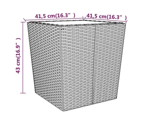 5-Daļīgs Bistro Mēbeļu Komplekts, Pe Rotangpalma, Rūdīts Stikls Vidaxl
