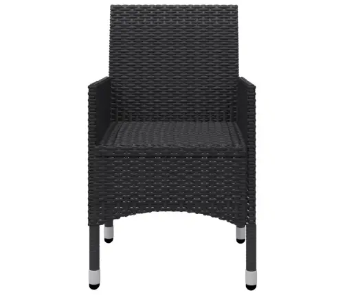 3-Daļīgs Bistro Mēbeļu Komplekts, Pe Rotangpalma, Rūdīts Stikls Vidaxl