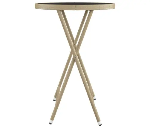 3-Osaline Bistrookomplekt, Polürotang, Karastatud Klaas, Beež