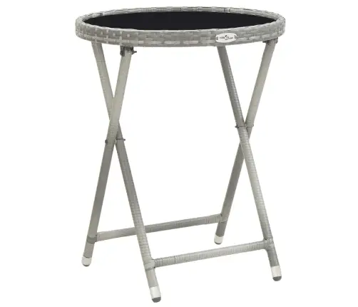 5-Daļīgs Bistro Mēbeļu Komplekts, Pe Rotangpalma, Rūdīts Stikls Vidaxl