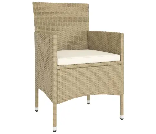 5-Osaline Bistrookomplekt, Polürotang, Karastatud Klaas, Beež