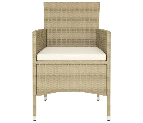 5-Osaline Bistrookomplekt, Polürotang, Karastatud Klaas, Beež