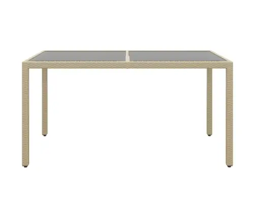 5-Osaline Aiamööblikomplekt, Polürotang Ja Klaas, Beež