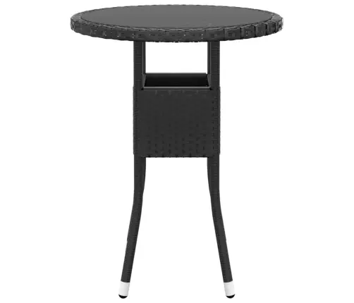 3-Osaline Aiamööbli Komplekt, Polürotang, Must