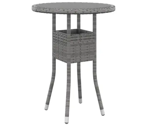 Sodo Valgomojo Baldų Komplektas, 3 Dalių, Pilkas, Poliratanas