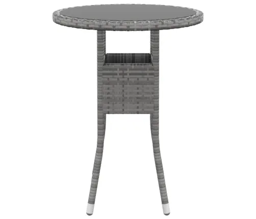 Sodo Valgomojo Baldų Komplektas, 3 Dalių, Pilkas, Poliratanas