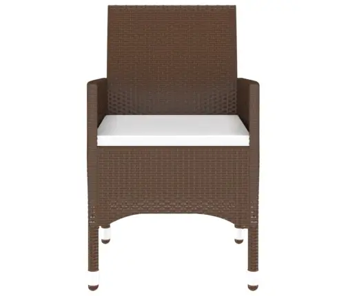 3-Daļīgs Dārza Mēbeļu Komplekts, Pe Rotangpalma, Brūni Vidaxl 3-Daļīgs Dārza Mēbeļu Komplekts, Pe Rotangpalma, Brūni Vidaxl