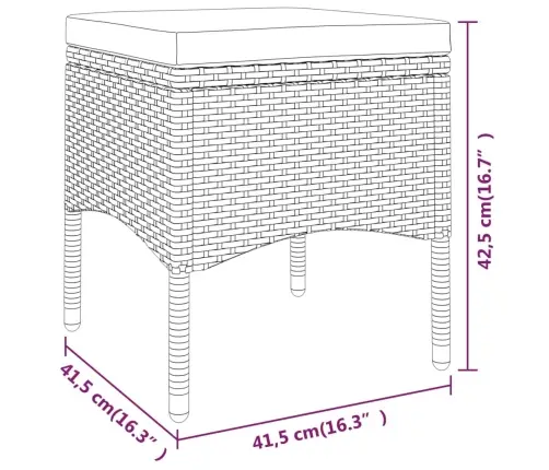 5-Daļīgs Dārza Atpūtas Mēbeļu Komplekts, Pe Rotangpalma, Pelēks Vidaxl
